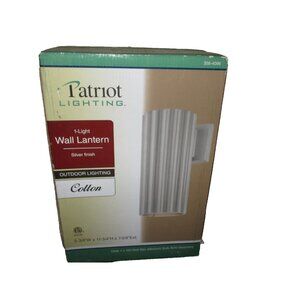 Patriot Lighting Silver Finish Wall Sconce Cotton Lantern 356-4096